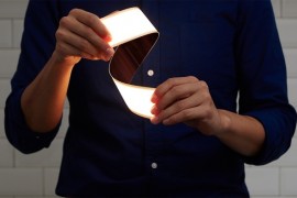 你见过像纸一样又薄又软LG的OLED灯吗？